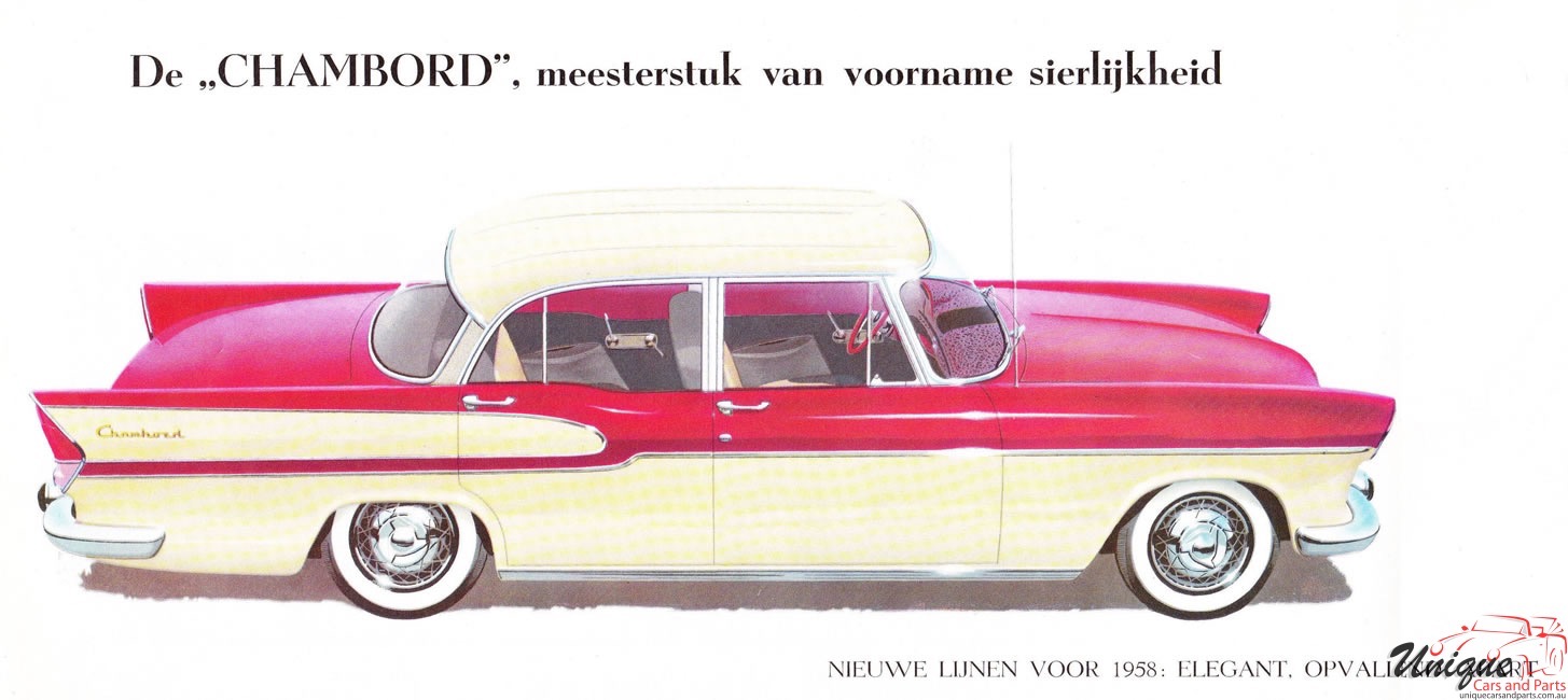 1958 Simca Beaulieu en Chambord (Netherlands) Brochure Page 6